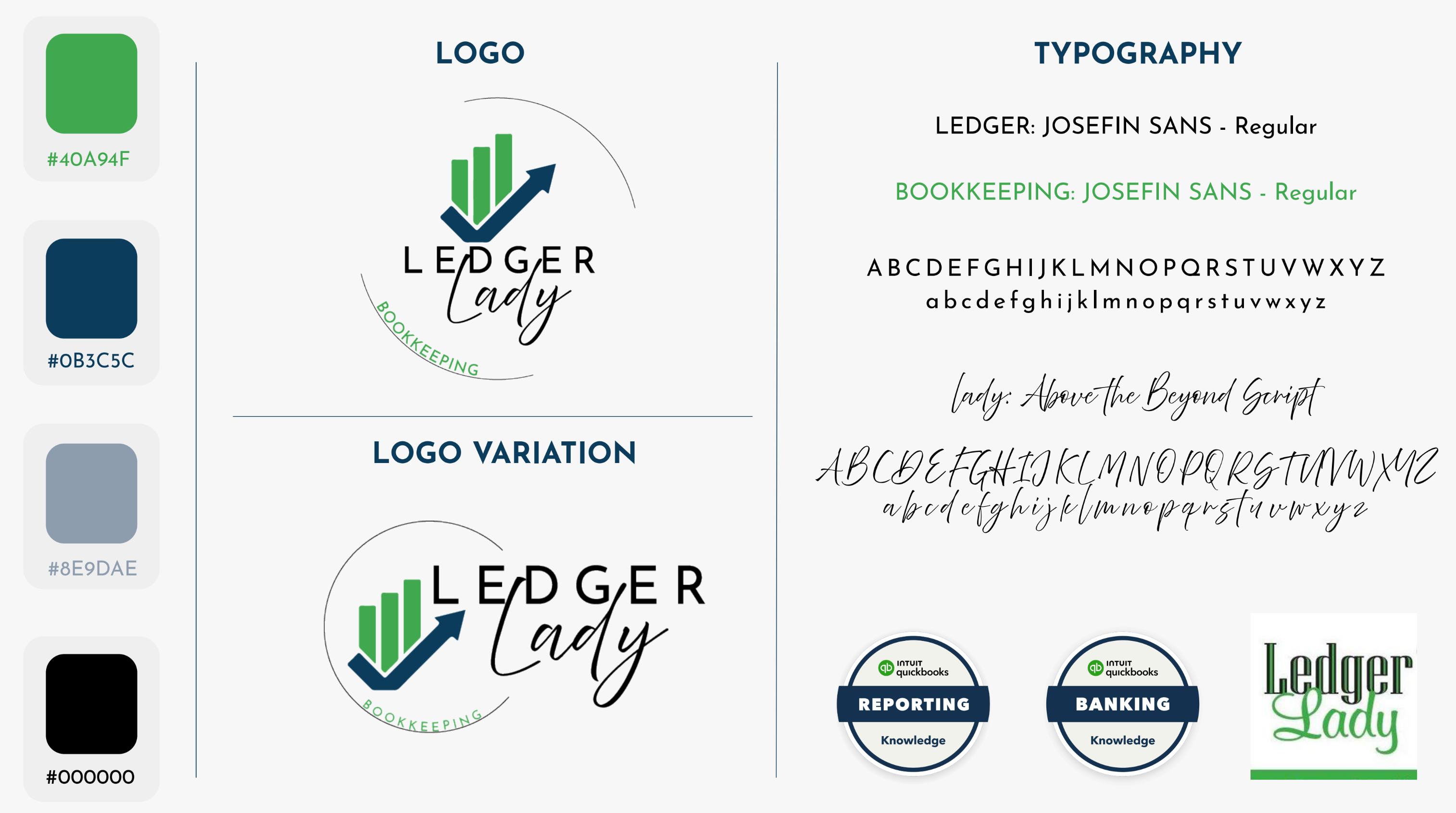 Rebranding Project for Ledger Lady Bookkeeping - Bastian Marketing, New London, WI